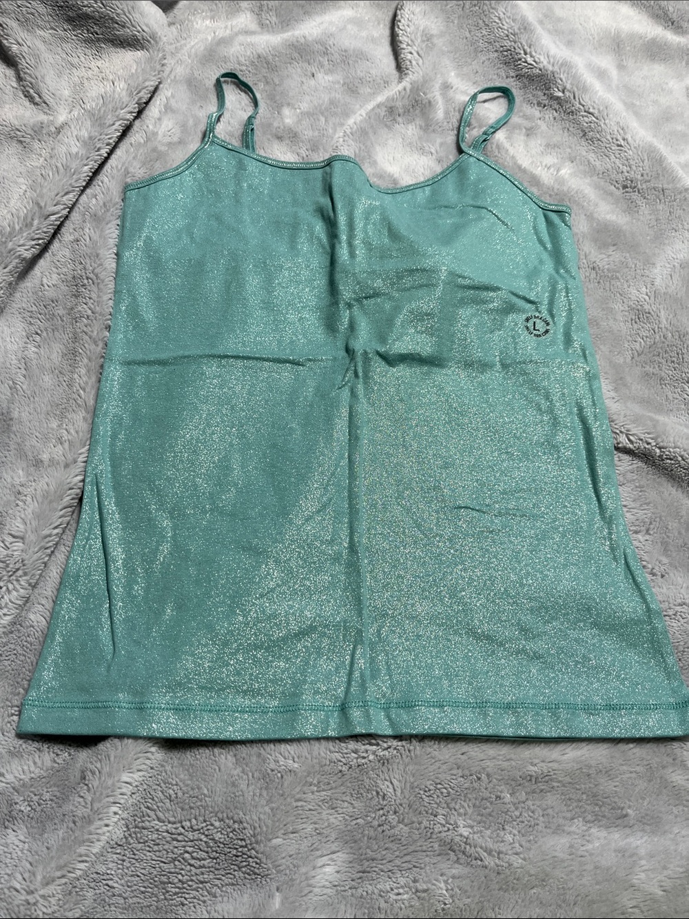 Aeropostale Mint Shimmer Spaghetti Strap shelf bra Camisole